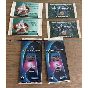 Star Trek Trading Cards Sealed Pack Lot SkyBox TNG‎ Generations 1994 6Pk